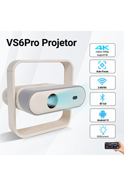 Aoc Outdoor 4K Projector: 9000 Lumens, Native 1080P & WiFi 6 for Backyard Movies