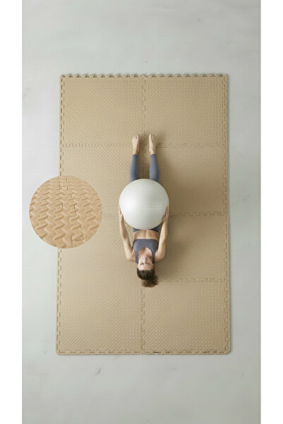 CARPAZAR Modern Zemin Matı 8 Parça Set 100x200 Kurulumlu Spor Pilates Fitness...