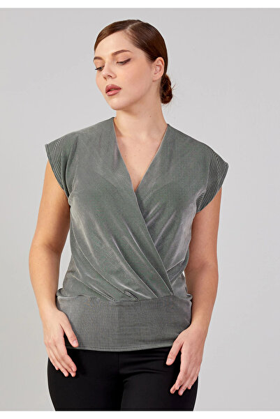 1way بلوزة تركية أنيقة بتصميم لفّ