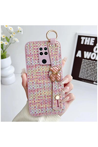 Zebana Redmi Note 9 Uyumlu Kılıf Teddy Silikon Kılıf Pembe