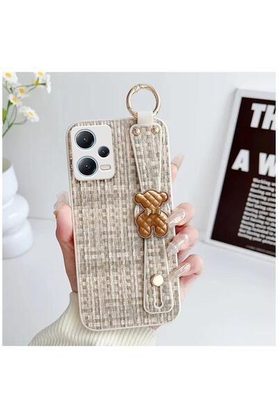 Zebana Xiaomi Redmi Note 12 Pro 5g Compatible Case Teddy Silicone Case Beige