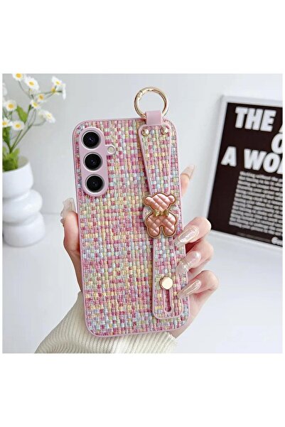 Zebana Samsung Galaxy A55 Uyumlu Kılıf Teddy Silikon Kılıf Pembe