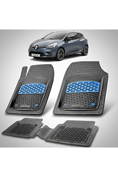 TEAMCAR Πατάκια δαπέδου συμβατά με Renault Clio IV 2 Hatchback 2016-2019 | Μπλε
