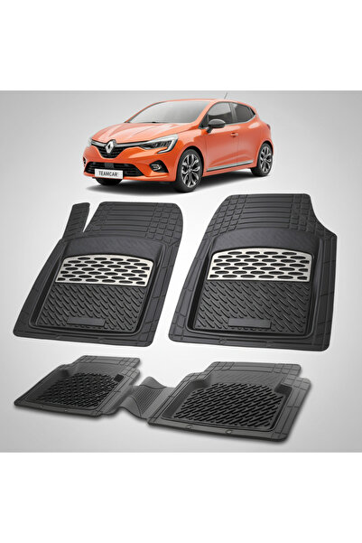 TEAMCAR Πατάκια δαπέδου συμβατά με Renault Clio V 1 Hatchback 2019-2023 | Ασημί