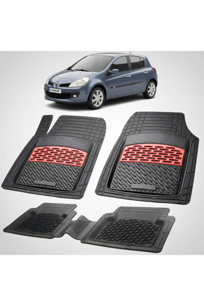 TEAMCAR Πατάκια δαπέδου συμβατά με Renault Clio III 1 Hatchback 2005-2009 | Κ...