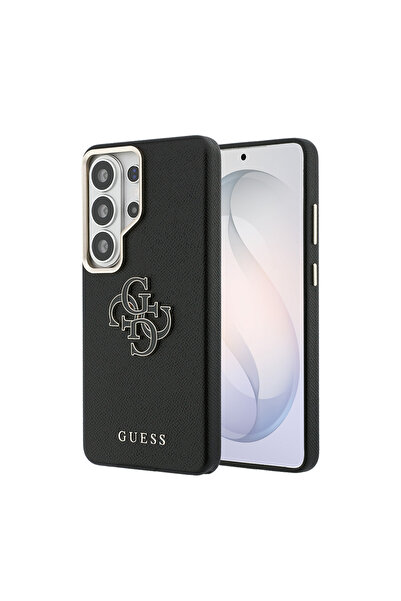 Guess Galaxy S26 Ultra Case Licensed Grained Text and 4g Large Metal Logo Cov...