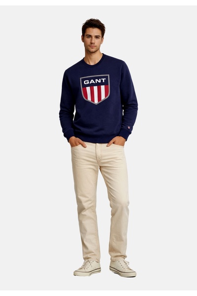 Gant Pullover Sweatshirt Retro Shield mit Rundhalsauschnitt