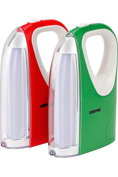 Geepas مصباح طوارئ قابل لإعادة الشحن | عبوة من قطعتين، تصميم موفر للطاقة، عمر...