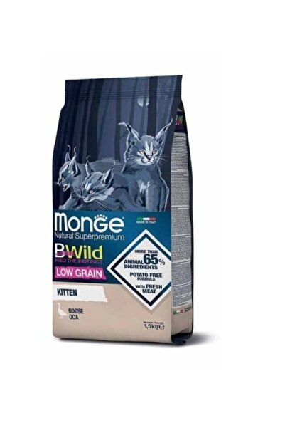 Monge Cats BWild Low Grain Kitten with Goose – 1.5kg