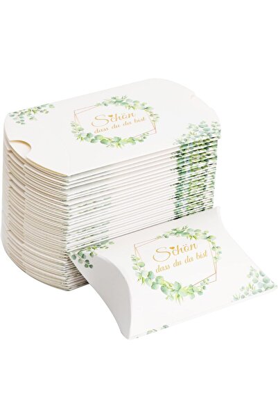 NO BRAND Συσκευασία με 50 κουτιά Διακοσμητικό μαξιλάρι για μπομπονιέρες γάμου