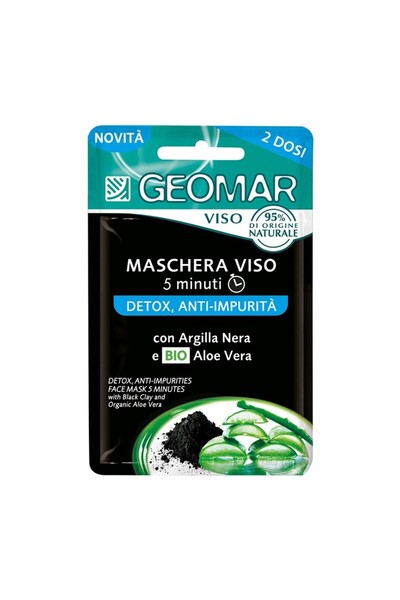 Geomar Set 5 x Masca Faciala Detoxifianta Geomar, cu Aloe Vera Organica, 15 ml
