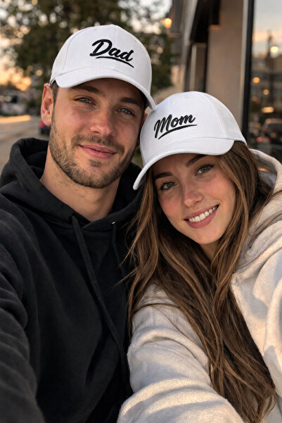 ZERAMİNE Șapcă de cuplu brodată pentru mama și tata – Șapcă de baseball unise...