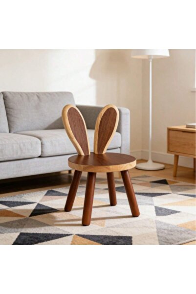 Mtanvxay Modern Wooden Rabbit Ear Stool, Stylish Multi-Purpose Seat for Home ...