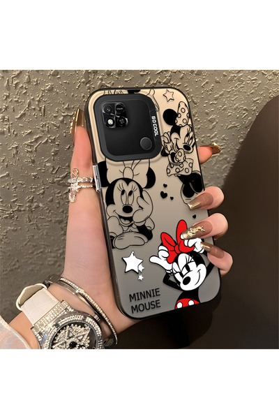 PATTERNOVA Redmi 9C/10A Uyumlu Minnie Desenli Kılıf, Darbeye Dayanıklı Siliko...