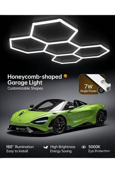 Generic Bright Honeycomb Lights Ceiling for Garage Warehouse Car Detailing Sh...