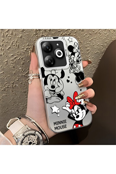PATTERNOVA Infinix Smart 8/8 Pro/8 Plus Uyumlu Minnie Desenli Kılıf, Darbeye ...