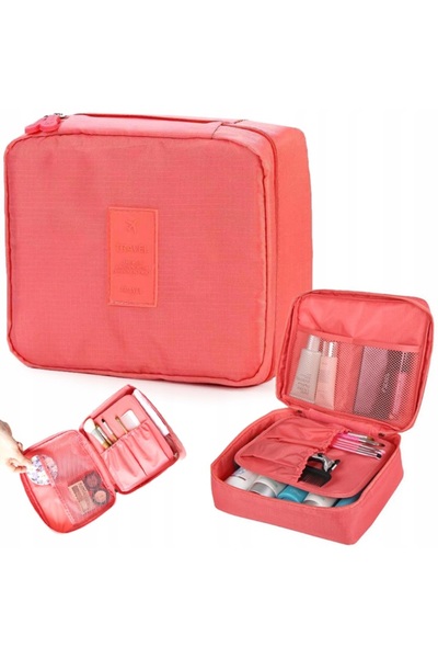 VERK Cosmetic and makeup organizer bag for travel, pink