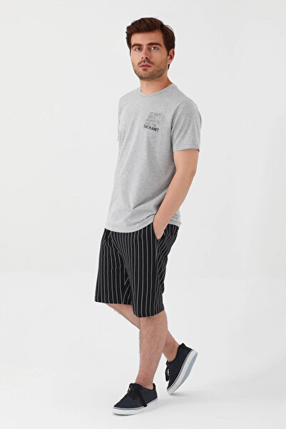 Arnetta Men's the Planet Bermuda Set - Gray Melange