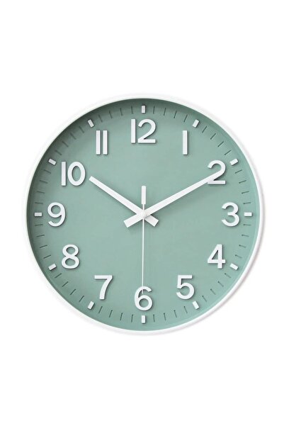 Dotail Ceas de perete silențios HZDHCLH, 30 cm, fără ticăit, verde