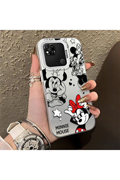 PATTERNOVA Redmi 9C/10A Uyumlu Minnie Desenli Kılıf, Darbeye Dayanıklı Siliko...