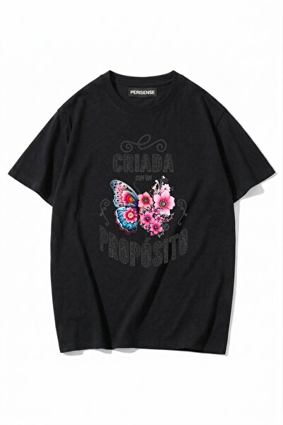 PERISENSE Unisex Γυναικεία/Ανδρικά με τύπωμα 100% Βαμβάκι Premium Χτενισμένα ...