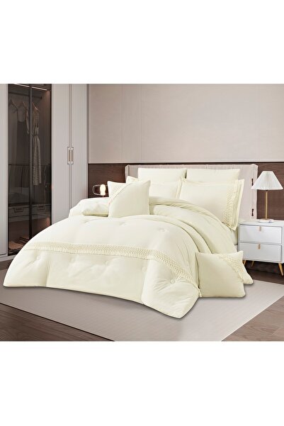 MIXSNOW 8pcs Milk-Soft Comforter bedding | Ultra Soft All-Season Quilt With T...