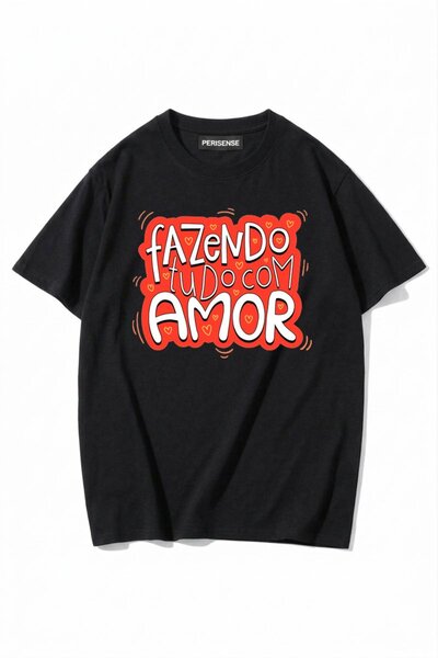 PERISENSE Unisex Γυναικεία/Ανδρικά με τύπωμα 100% Βαμβάκι Premium Χτενισμένα ...