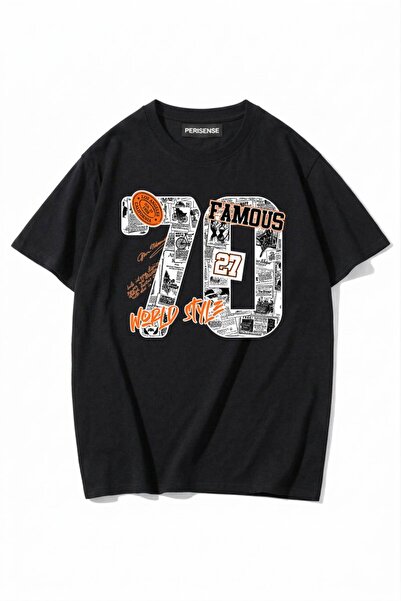 PERISENSE Unisex Γυναικεία/Ανδρικά με τύπωμα 100% Βαμβάκι Premium Χτενισμένα ...