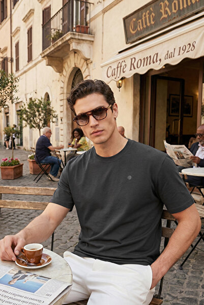 Buratti Ανδρικό T-Shirt με Κανονική Εφαρμογή και Λαιμόκοψη Ποδηλάτου 5904028