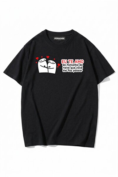 PERISENSE Unisex Γυναικεία/Ανδρικά με τύπωμα 100% Βαμβάκι Premium Χτενισμένα ...