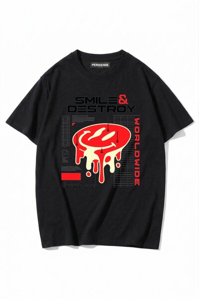 PERISENSE Unisex Γυναικεία/Ανδρικά με τύπωμα 100% Βαμβάκι Premium Χτενισμένα ...