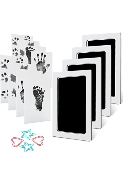 Arabest 4PCS Baby Footprint Kit,Handprint Kit, Baby Registry,Touch Ink Pad Fo...