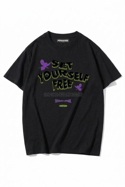 PERISENSE Unisex Femei/Bărbați cu imprimeu bumbac 100% Premium bumbac moale s...