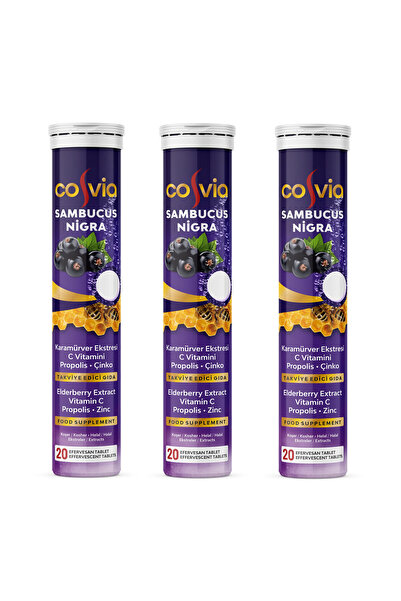 COSVIA Sambucus Nigra 20 Effervescent Tablets X 3 Pieces Skt: 11/2027