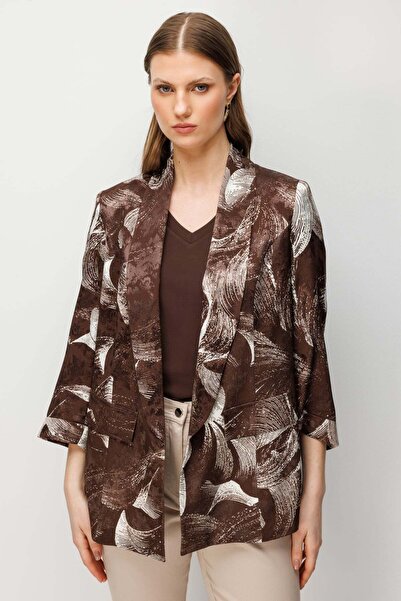 Ekol Yarım Kollu Desenli Ceket
