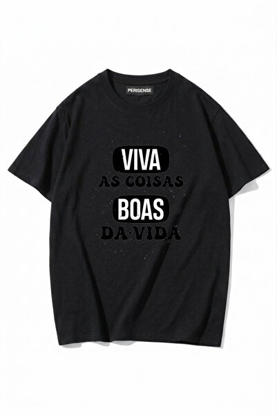 PERISENSE Unisex Γυναικεία/Ανδρικά με τύπωμα 100% Βαμβάκι Premium Χτενισμένα ...