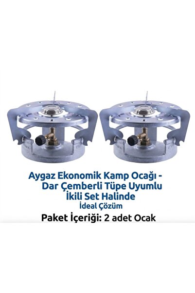 Aygaz Ekonomik Kamp Ocağı 2’li Set – Dar Çemberli Tüp Uyumlu Taşınabilir Kamp...