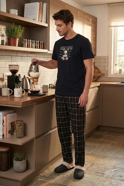 Buratti Cotton Pcs Regular Fit Printed Pajama Set Men's Pajama Set 6096165