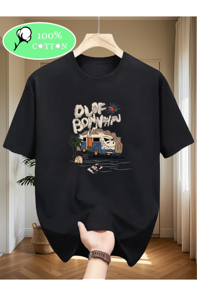 ÖZEL Baskılı Oversize Kadın/Erkek Unisex Beyaz Tshirt