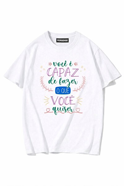 PERISENSE Unisex Γυναικεία/Ανδρικά με τύπωμα 100% Βαμβάκι Premium Χτενισμένα ...