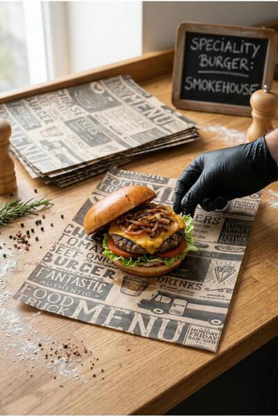 EWs مجموعة ورق تقديم العروض التقديمية بتصميم عتيق وورق مقاوم للزيوت (35x24 سم)