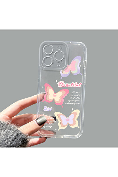 ucuc حافظة سيليكون شفافة متوافقة مع هاتف iPhone 16 Pro Max، مزودة بطباعة جمال...