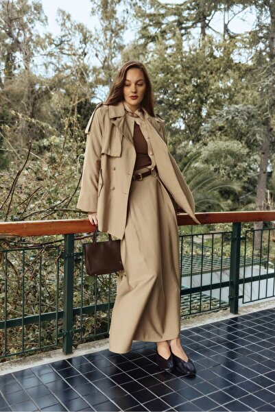 ZÜLAYS Reglan Kol Trençkot Soft Haki