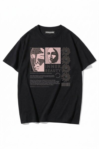 PERISENSE Unisex Γυναικεία/Ανδρικά με τύπωμα 100% Βαμβάκι Premium Χτενισμένα ...