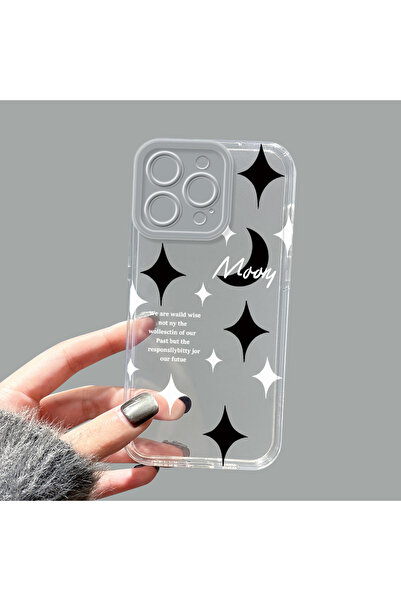 ucuc حافظة من السيليكون الشفاف متوافقة مع هاتف iPhone 15 Pro Max، مزودة بطباع...