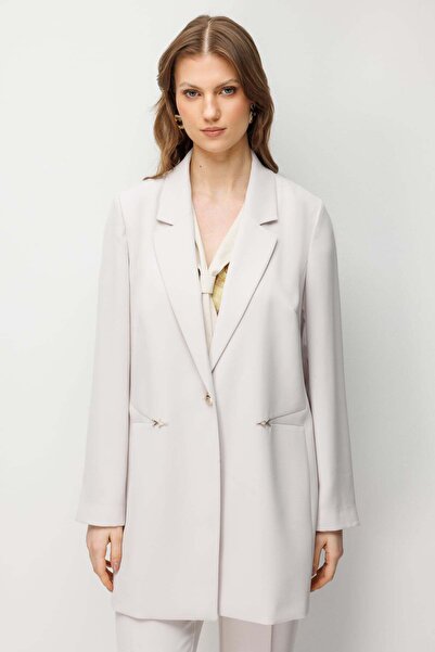Ekol Metal-Accented Single Button Jacket
