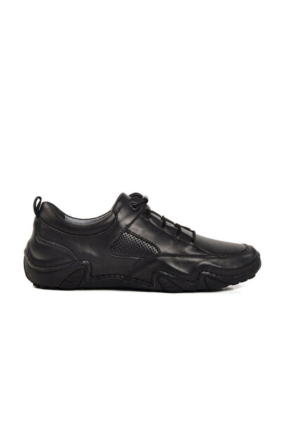 Aspor Black Genuine Leather Women's Casual Shoes