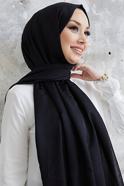 InStyle Σάλι Ariva G Desen Ζακάρ Βαμβάκι τεμαχίων - Μαύρο