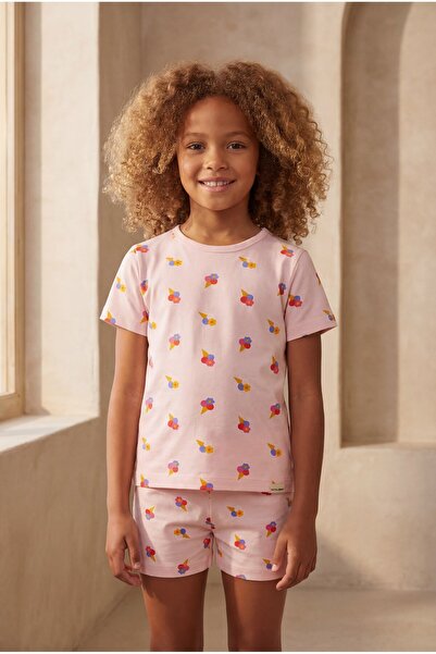 Katia&Bony Κοριτσίστικο σετ πιτζάμες με φλοράλ σχέδιο Outburst Ice Cream Με σ...