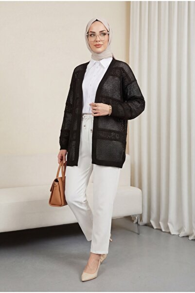 HİJABAYA Με σχέδιο δαντελωτή πλέξη Πλεκτά Ζακέτα
